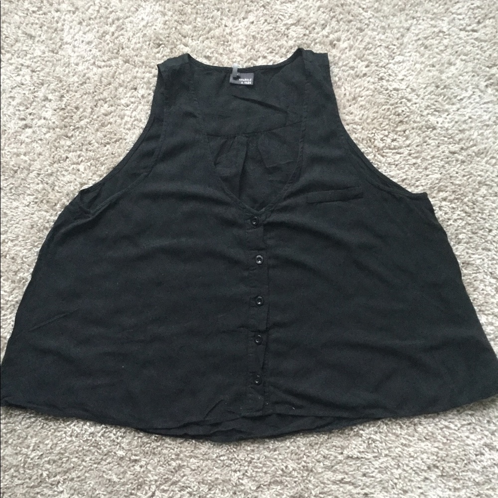 Sleeveless Black Top